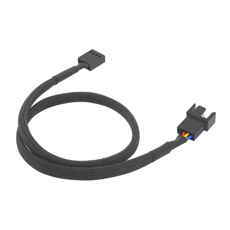 1 to 1 Way Splitter Black Sleeved 26/40cm Extension Cable Connector 4Pin PWM Extension Cables 4 Pin Pwm Fan Cable