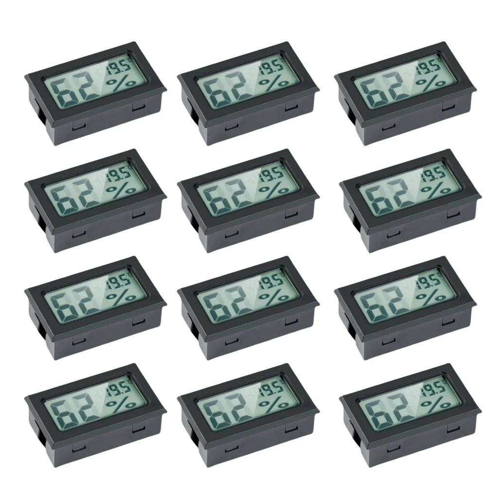 Mini Digital Hygrometer Gauge Thermometer, LCD Temperature Humidity Meter for Humidors Greenhouse Jars Grow Tent Box Garden