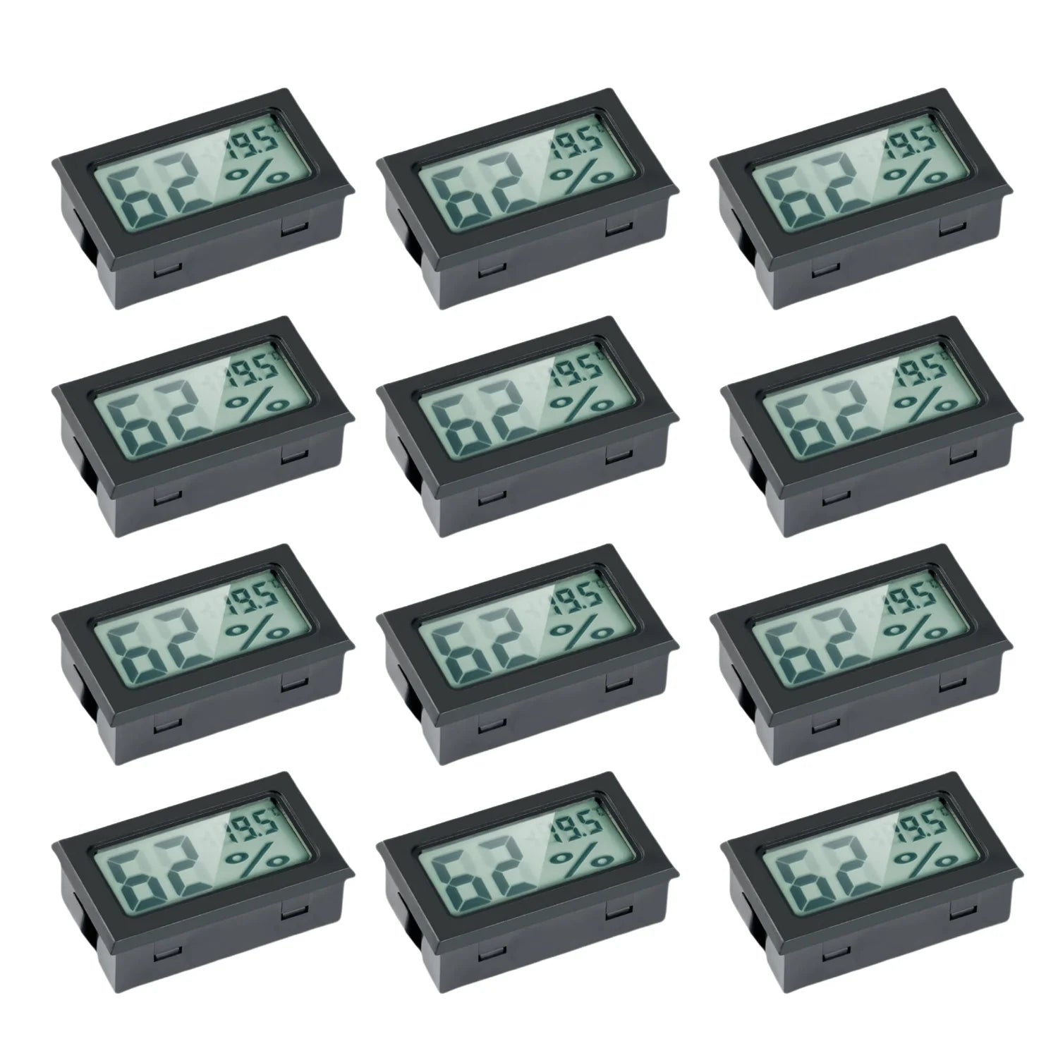 Mini Digital Hygrometer Gauge Thermometer, LCD Temperature Humidity Meter for Humidors Greenhouse Jars Grow Tent Box Garden