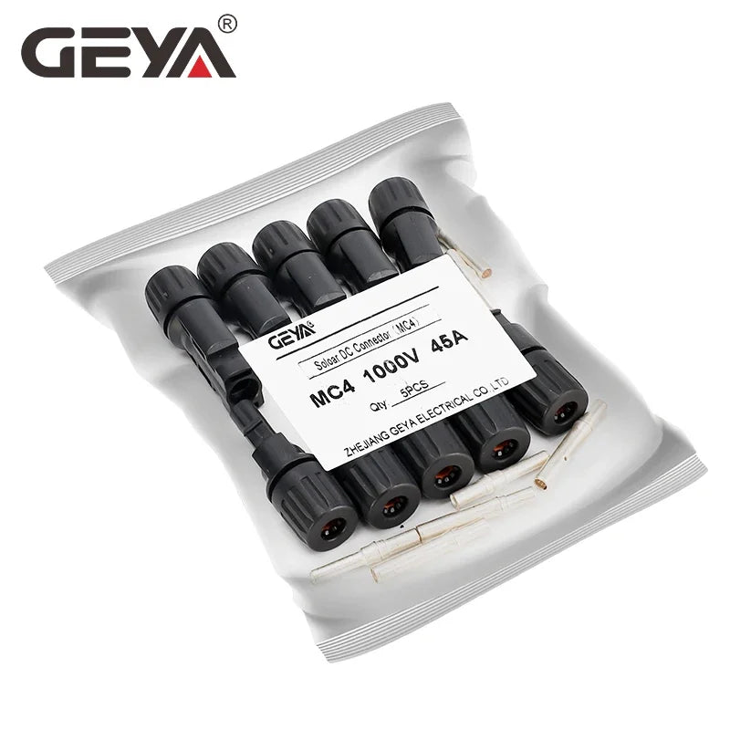GEYA 5Pairs Solar Connector Male Female 30A 45A Solar Panel Branch Connectors for PV Cable 2.5/4/6mm2 1000VDC 15000VDC