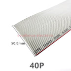 5Meter 6P/8/10/14/16/20/26/30/34/40/50/60 Pin 1.27mm Pitch Gray Flat Ribbon Cable 28 AWG Wire For 2.54mm FC IDC Connector