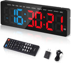 Gym Timer 3.5" Large LED Display Wall Clock Gym Interval Workout  Count Down & Up  Stopwatch Digital Timer for Fitness Home