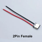 YanXi 2/5/10PCS 2Pin 4Pin Type-C Waterproof Female Connector Fast Charger Charging Interface USB Port Socket With Cable