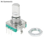 【Yb1】【Av1】【HMA73】1Pc 2026 New EC11 Thin Rotary Encoder with Switch 30 Positioning 15 Pulse 15mm Half-axis