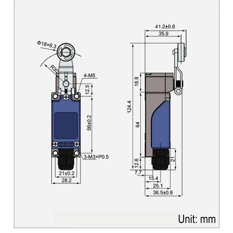CNTD CZ-8105N Vertical Limit Switch Momentary Metal Roller Lever Position Limit Switch 10A 380V Elevator Limit Switch IP65
