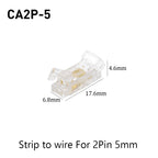 SMD Crystal Joint 2 3 4 5Pin LED Wire Connectors Solderless For 5mm 8mm 10mm Quick Terminal Block Strip Light Wire Connection