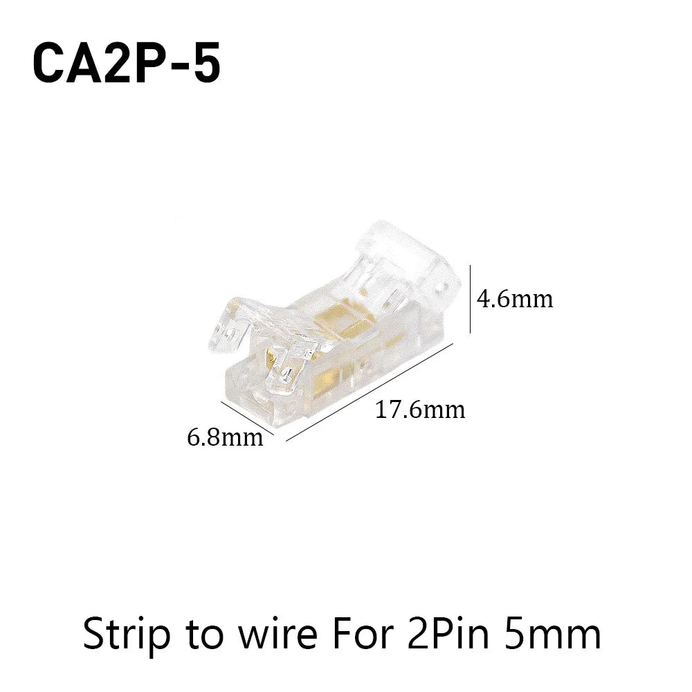 SMD Crystal Joint 2 3 4 5Pin LED Wire Connectors Solderless For 5mm 8mm 10mm Quick Terminal Block Strip Light Wire Connection