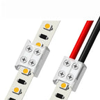 10Pcs Screw Fixing Solder-Free LED Strip Connector 2 Pin Quick Wire Connector For 8mm/10MM LED Light Strip Terminal Adapter