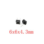 50/100Pcs 6x6mm Tactile Switch 4.3/5/6/7/8/9mm 2 Pin Tact Push Button Micro Touch Push Button DIP Switch