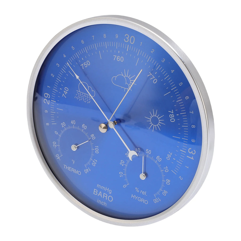 Thermometer Barometer Hygrometer Easy To Read Wall Hanging Thermometer Barometer Hygrometer Aluminum Alloy for Indoor Outdoor
