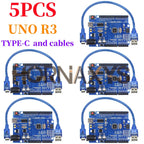 1-5Set/ UNO R3 Official Box ATMEGA16U2 / UNO+WiFi R3 MEGA328P Chip CH340G For Arduino UNO R3 Development Board WeMos ESP8266