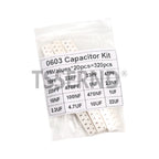 320PCS 720PCS 0603 0805 1206 SMD Capacitor Assorted Kit 16/36/50Values 1PF - 10UF Capacitance Set 100NF 0.1UF 1UF 2.2UF 4.7UF