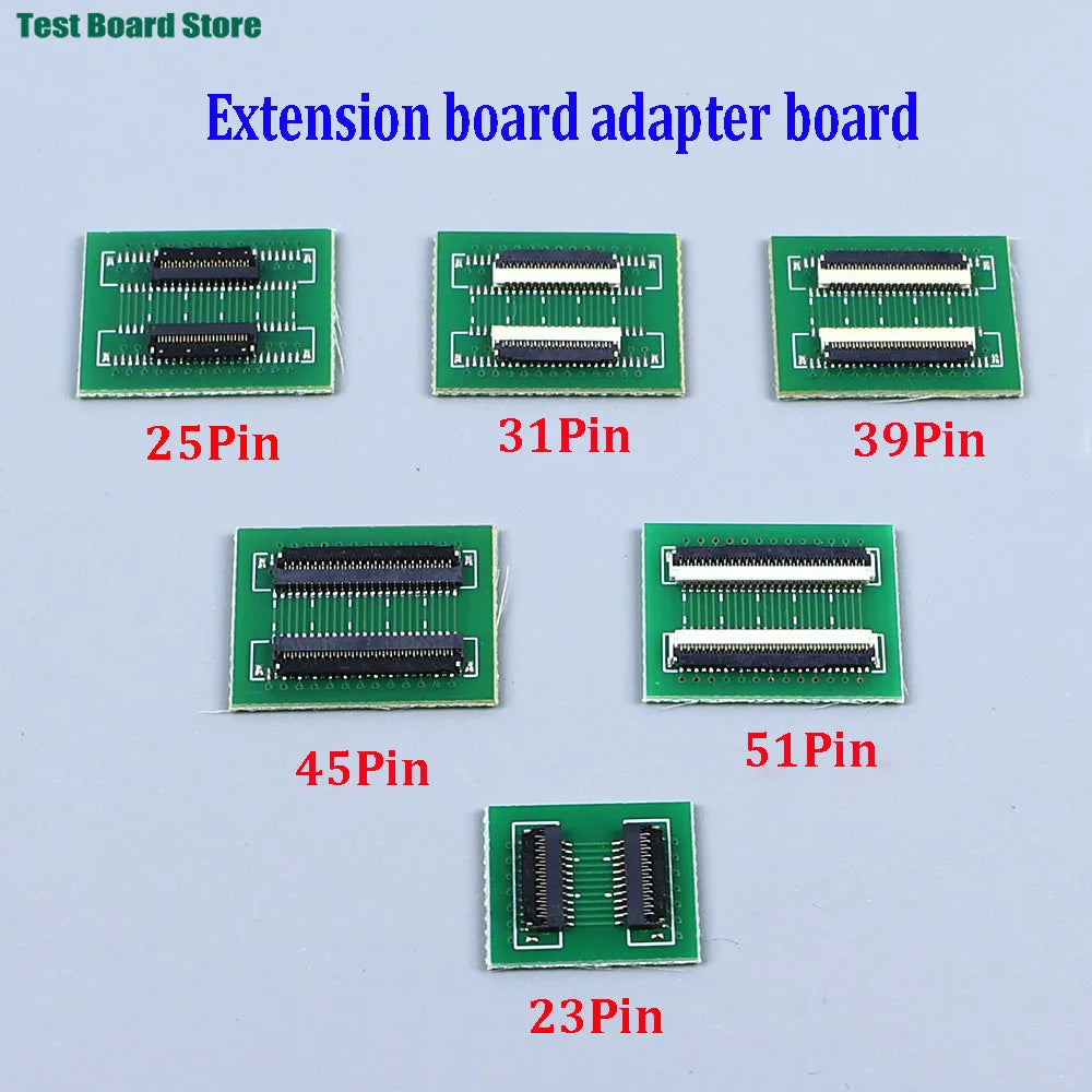 1Pcs FPC FFC Flexible Flat Cable Extension Connection Board 0.3 MM PCB Pitch 21 25 31 39 45 51 PIN Connector FPC Adapter