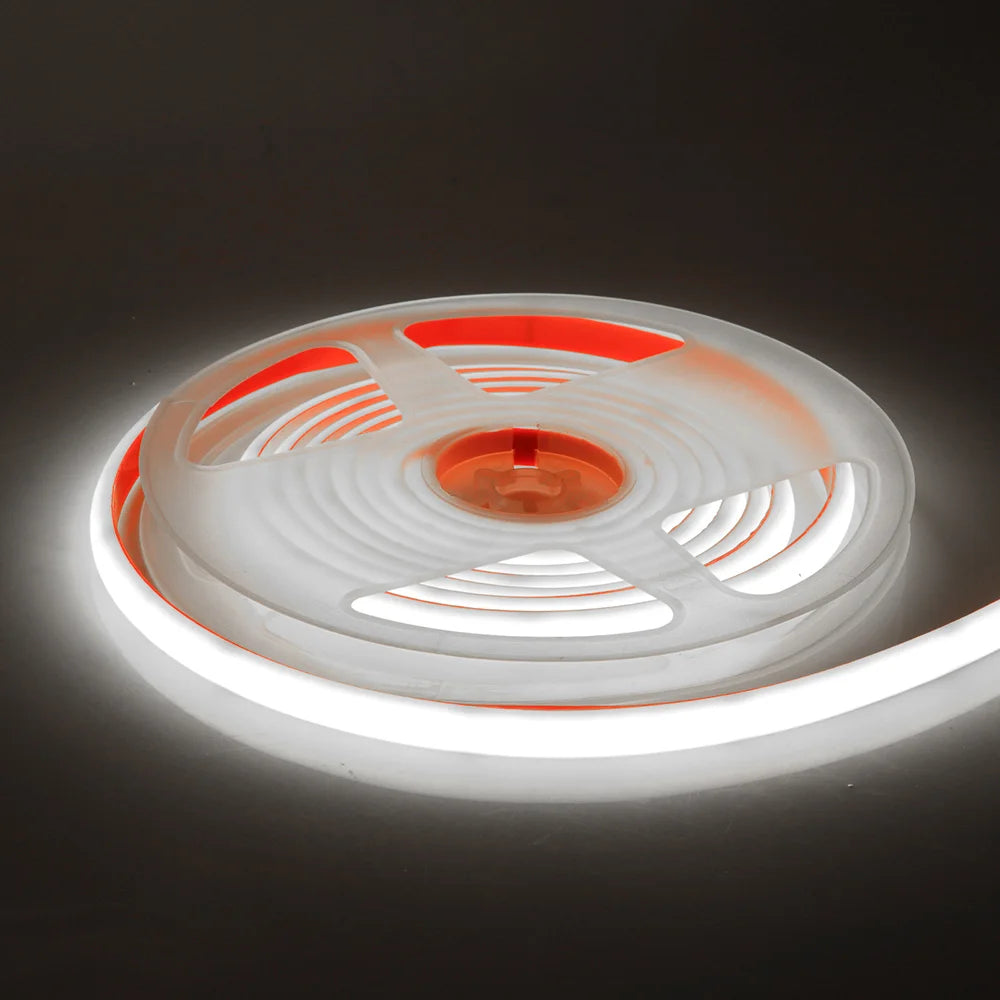 COB Led Neon Strip IP68 Waterproof 12V 24V Light Tape 320 LEDs Flexible Milk Tube Liner Lighting 10 Colors 0.5m 1m 2m 3m 4m 5m