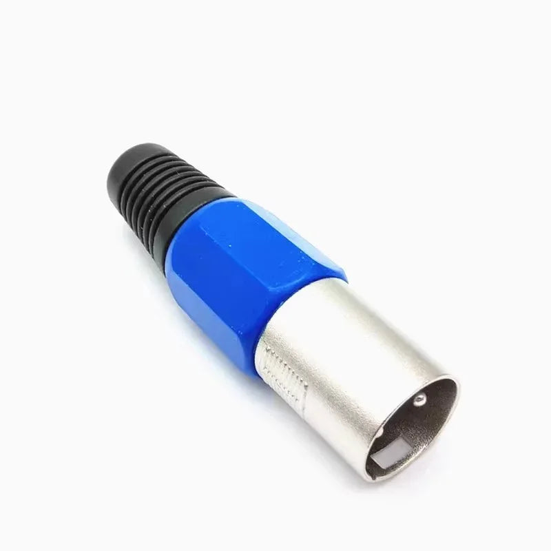 2/5/8/12PCS 3Pin XLR Male Female Speaker Connector Wiring Line Plug Blue 3-Core Audio Microphone Connector
