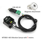 WitMotion WTVB01-485 IPX8 Vibration Sensor 3axis (XYZ) Modbus Vibration Analyzer Displacement(Acceleration +Speed+Amplitude)