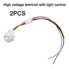 2PCS Automatic Sensor Light Switch LED Human Body Sensor Infrared Sensor Detection Infrared PIR Probe LED Body Sensor Switch