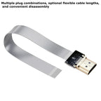 Anti-interference Ribbon FPV HDMI-Compatible Connector Flexible Flat Cable Raspberry Pi 4 Micro Mini HDMI-compatible