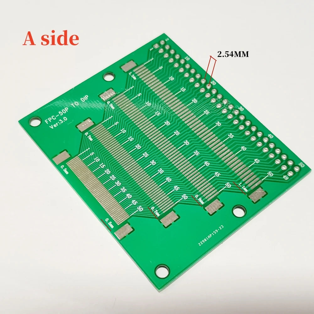 1Pcs FPC/FFC Transfer Board 8 Kinds Spacing 0.5/0.7/0.9/1.1MM 50P TO DIP 2.54MM 0.6/0.8/1.0/1.2MM Double Panel
