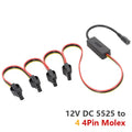 DC 5525 To SATA Hard Drive Power Supply Cable DC 12V To 4Pin Molex HDD Cable Step-down Voltage Regulator