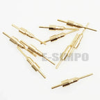 300pcs Dim0.46-0.6mm Round Hole 2.54MM Pin Header Male Gold-Plated Socket 0.8U/1U Without Plastic Needle Length 11.96mm