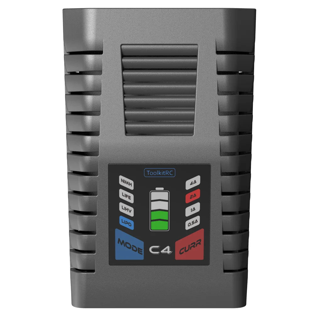 ToolkitRC C4 Charger 50W 5A AC XT60 Plug Charger for RC FPV Racing Freestyle Drone LIPO LIHV LIFE 2~4S NIMH NICD 5~8S Batteries