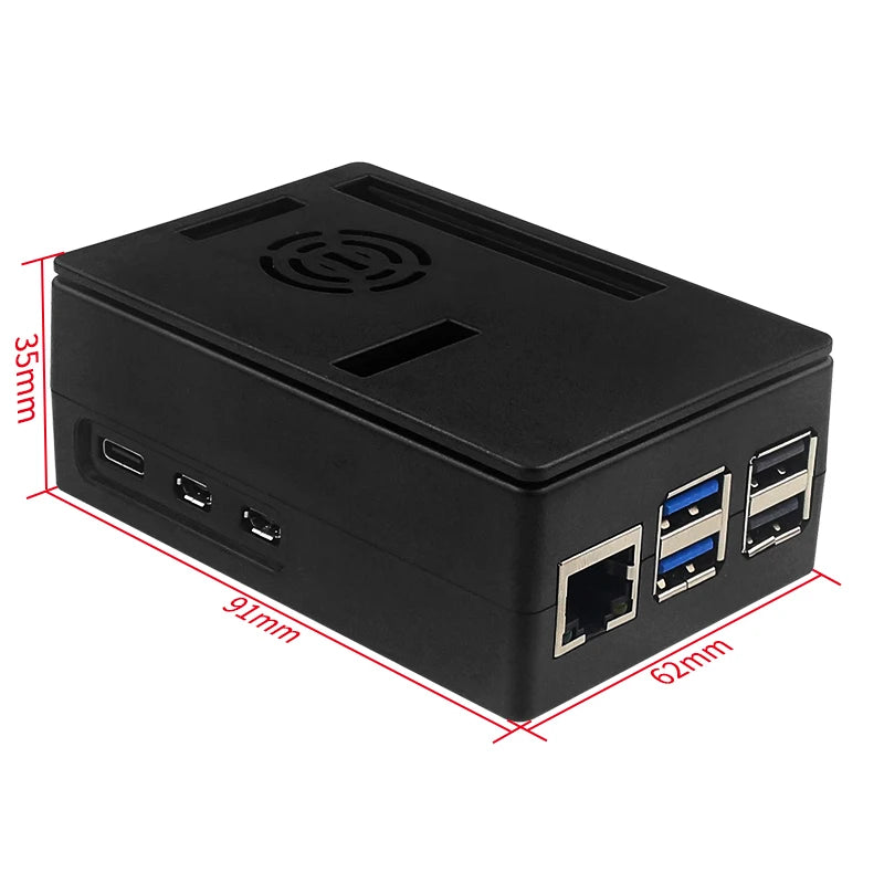 Raspberry Pi 5 ABS Case Black Silver Plastic Shell Optional PWM Cooling Fan Protection Box for Raspberry Pi 5