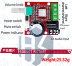 1PCS EGBO Super Slim 2 x 15W PAM8610 Class D Digital Dual Power Audio Amplifier Board 12V black
