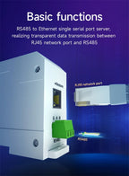 Ethernet Serial Sever RS485 to RJ45 Rail Industrial Standard AC/DC/POE Data Transmission Transceiver CDEBYTE NA111 Series