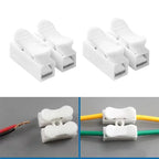 Wire Connector CH-1 CH-2 Press Terminal Block Power Cord Clamp Flame-retardant Terminal Block Quick Electric Cable Connectors