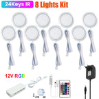 1 2 3 5 6 8 Lihgts RGB LED Cabinet Light 12V WiFi Bluetooth 24Key 44Key Remote Control Power Kit for Kitchen Wardrobe Lighting