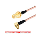 MMCX Male Straight Right Angle 90 Degree to SMA Female Male Flange Panel Mount RG316 Pigtail FPV Antenna Extension Cable for RC