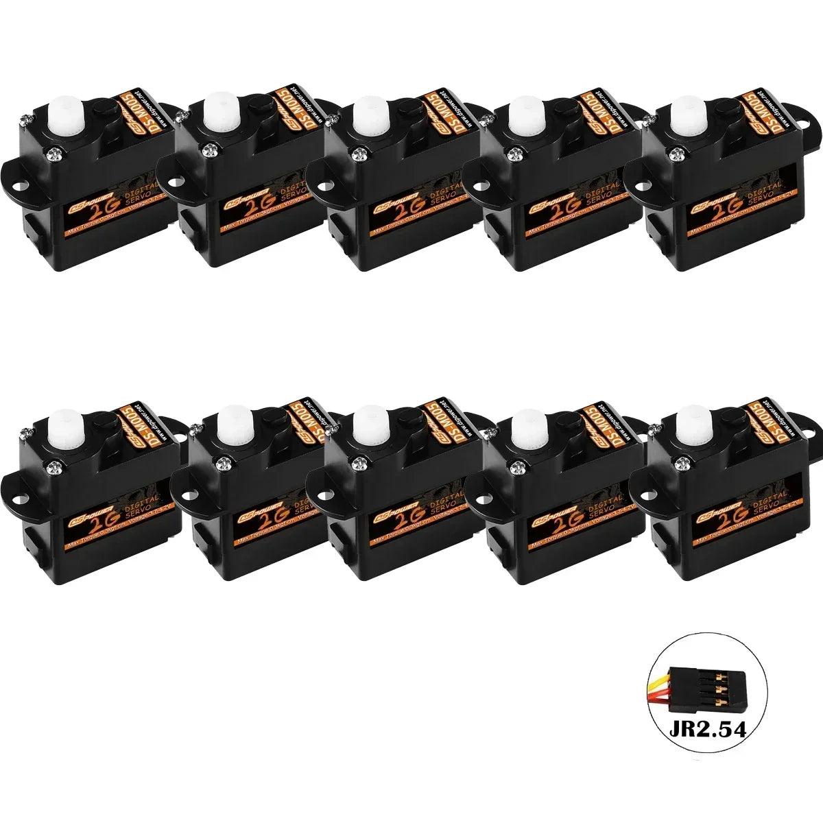 DSPOWER 2g Plastic/Metal Gear Motor Mini Micro Servos for RC Car Airplanes Fixed-wing Quadcopter Boat Plane Robot Wltoys Axial