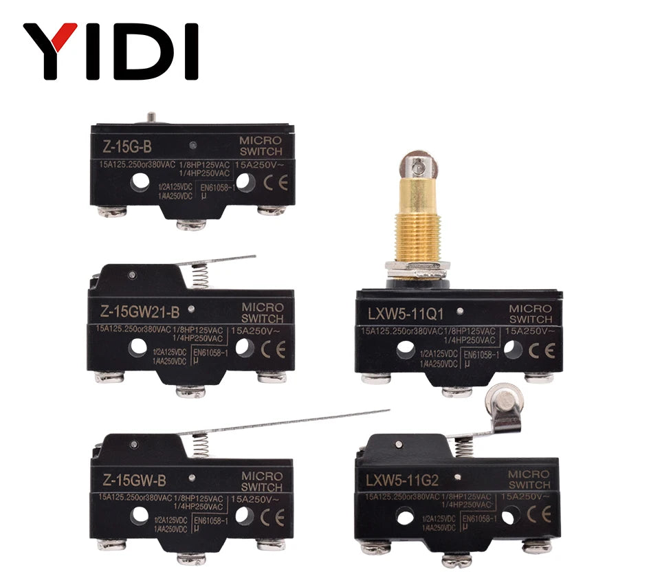 LXW5-11N1 LXW5-11G2 Z-15G LXW5 Micro Limit Travel Switch Horizontal Rotary Roller Lever Arm Hinge 3 Screw Terminal Microswitch