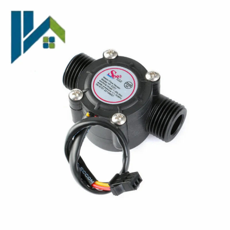 YF‑S201 Hall Effect Water Flow Sensor G1/2 1/2 Inch Thread Interface Water Flow Meter For Water Heater Vending Machine