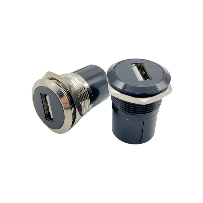 1PCS 22mmc Metal Round D-type Module B-USB USB-B B-A Printing Adapter Cabinet Fast