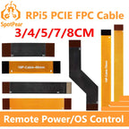 Raspberry Pi 5 PCIE FPC Cable With 90R differential matching Higher Speed 3/4/5/7/8CM For M.2 NVMe SSD