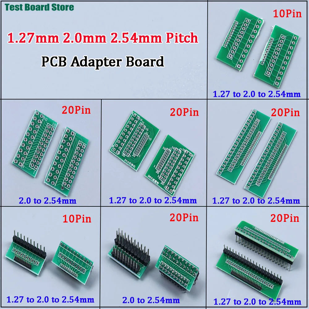 1/5/10PCS 1.27mm 2.0mm 2.54mm Pitch Transfer Plate Converter Single Double Row Pin PCB PCI Adapter Board