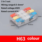 Quick Wiring Terminal Push-in Wire Connector Splitter Mini Universal High power Butt Terminal Block Led Light 1 in Multiple Out