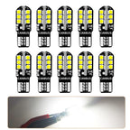 Car Signal Bulbs W5W WY5W 192 194 168 3030 24SMD LED T10 Super Bright 600LM Colors Options for Car Turn Signal Brake Stop Lights