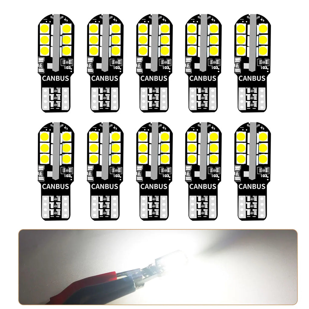 Car Signal Bulbs W5W WY5W 192 194 168 3030 24SMD LED T10 Super Bright 600LM Colors Options for Car Turn Signal Brake Stop Lights
