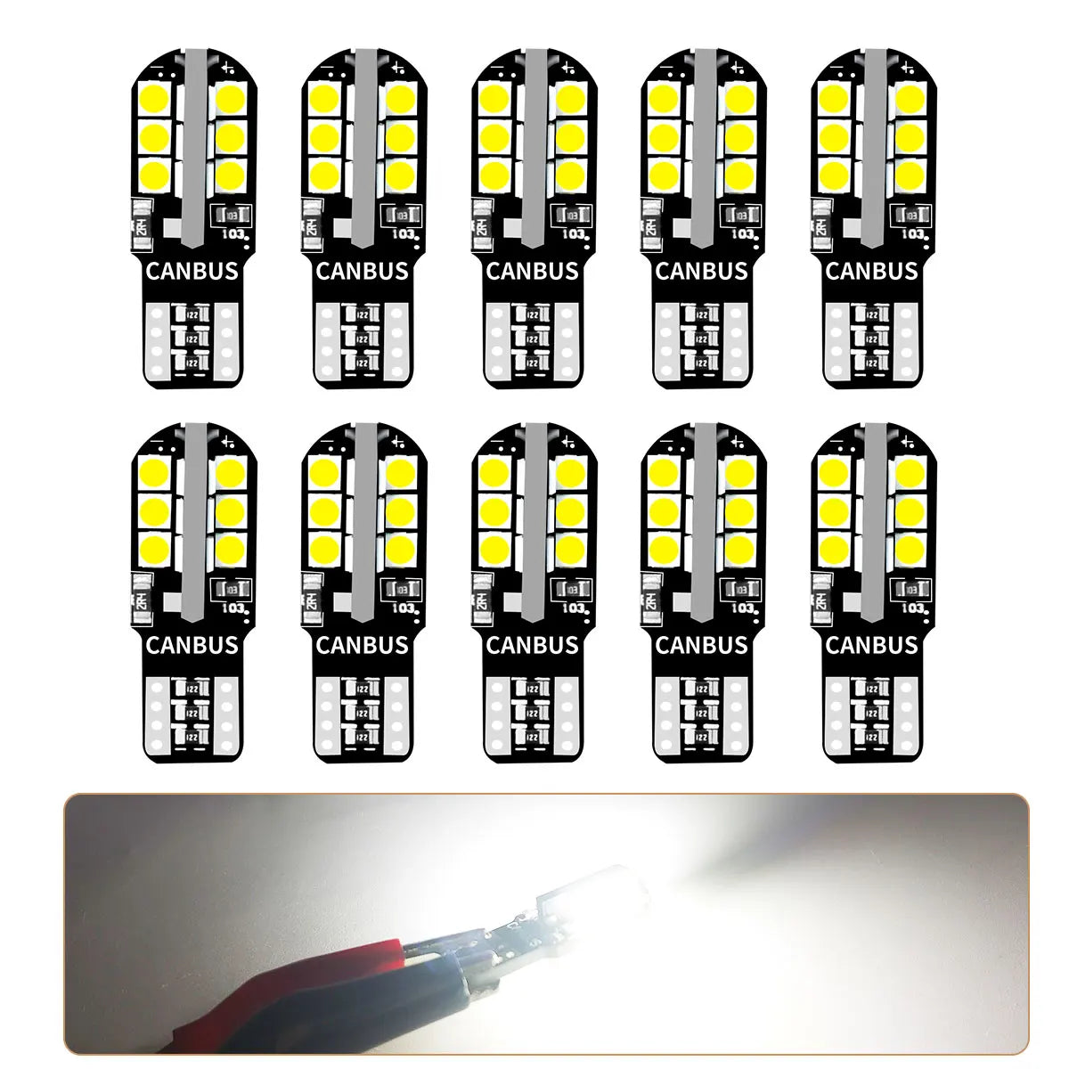 Car Signal Bulbs W5W WY5W 192 194 168 3030 24SMD LED T10 Super Bright 600LM Colors Options for Car Turn Signal Brake Stop Lights