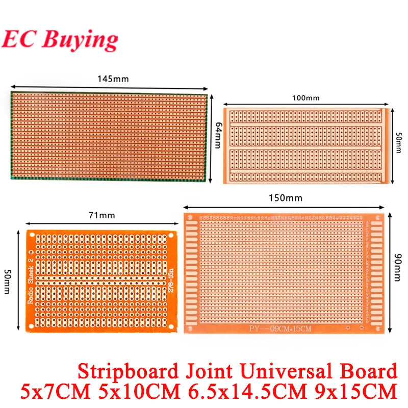 10Pcs/1pc 5x7CM 5x10CM 6.5x14.5CM 9x15CM Prototype Board Single Sided PCB Protoboard Universal  Experiment Matrix Circuit Board
