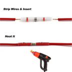 50/100/500/1000PCS Waterproof Solder Seal Sleeve Splice Terminals Copper Heat Shrink Electrical Wire Butt Connector AWG22-18 Red