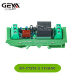 GEYA Pluggable Relay Module 1 Channel AC/DC 24V 12V 110V 220VAC Din Rail Mounted GSM Relay Control Timer Module