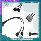 Upgraded Molex IDE 4 Pin Male To 15 Pin Female SATA Power Converter Adapter Cable Hard Drive HDD SSD Power Extension Cable,2 Pac
