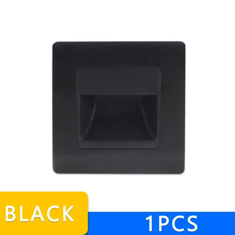 Led Stair Light 4 Colors PIR Sensor Wall Light AC110V 220V Recessed Footlight Corridor Step Lamp Motion Induction Wall Lamp
