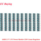100Pcs/1pc AMS1117 3.3V 5V Power Supply Module AMS1117-3.3 AMS1117-5.0 LDO Linear Voltage Regulator Board 800mA PCB