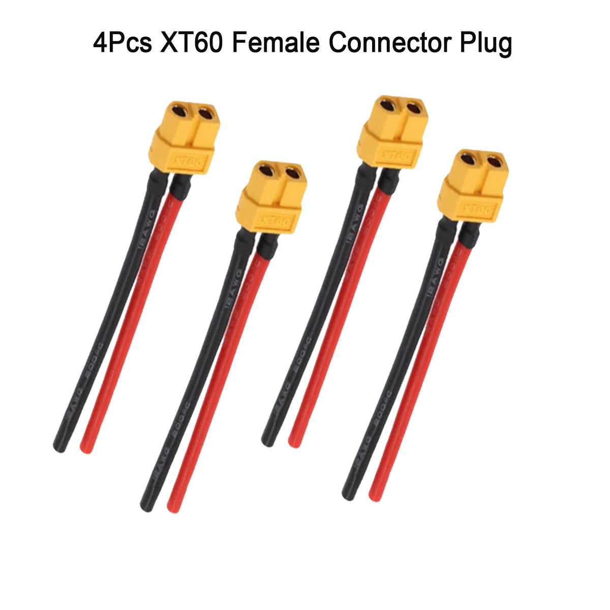 XT60 Male Female Connector Plug with 14 AWG Soft Silicon Wire 100mm Extension Cord for RC Lipo Battery FPV Drone Expand 4-6pair