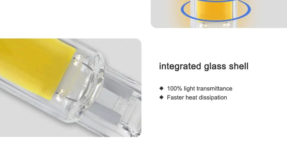 G9 LED Light Bulb 220V 5W 7W 10W COB LED Lamp Glass G9 Bulbs Replace Halogen Bulb LED Lights for Home Ceiling Lamp Chandeliers
